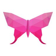 Butterfly diamond polygon illustration N2