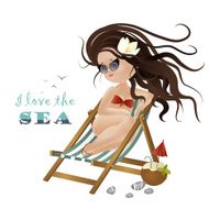 Girl sitting in a deckchair