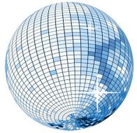 Blue mirror ball - VECTOR