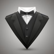 Triangle jacket with a bow tie N3