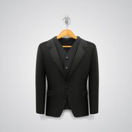 jacket on a hanger vector illustration