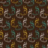 ornate cats pattern