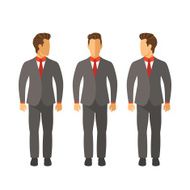 Set of vector businessmen in suits flat style N2