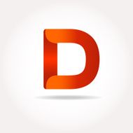 Letter D logo design template elements in different colors