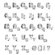 Metallic Alphabet Set