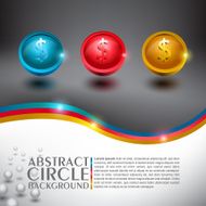 Abstract 3D glossy icon sets in Dollar Currency Concept EPS 10 N2
