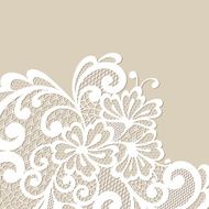 Black vector lace corner N6