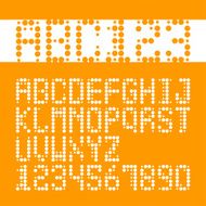 alphabetic fonts and numbers N25