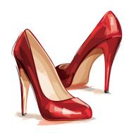 Red High Heel Shoes N5