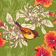 Seamless floral background with petunia N3