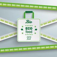 Bio Sale Marker Shopping Bag Lines