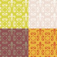 Set of seamless vintage patterns N39