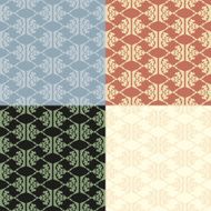 Set of seamless vintage patterns N43