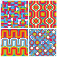 Set of seamless retro patterns N3