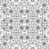 Seamless Outline Floral Pattern N8