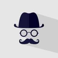 Icon hat and glasses Vector N2