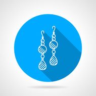 Flat round vector icon for earrings