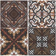 Set of 4 colorful ethnic seamless patterns N7
