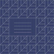 Text frame Traditional Japanese Embroidery Ornament with leaves Seamless vector