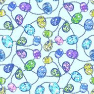 Hand drawn precious stones N4