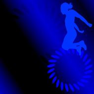 Vector silhouette of a man who dances