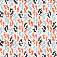 Pattern with human footprints