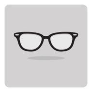 Vector of flat icon black glasses