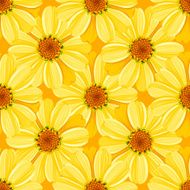 Floral seamless pattern - daisy N2