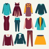 twelve items of isolated female clothing