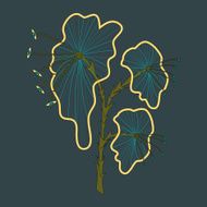 Glowing in the dark flower