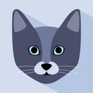 British cat flat design icon vector