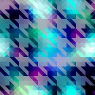 Houndstooth pattern on blue geometric background N2