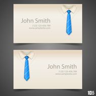 Shirt and tie vector business card N2