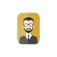 man hipster avatar user picture cartoon character N12