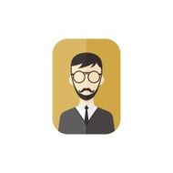 man hipster avatar user picture cartoon character N13