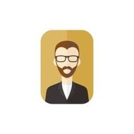 man hipster avatar user picture cartoon character N14