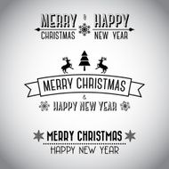 Decorative vintage style Merry Christmas signs