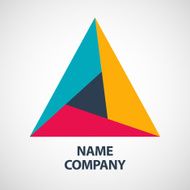 Colored triangular business logotype