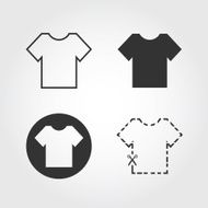 t-shirt icons set flat design