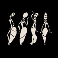 African silhouette set N16