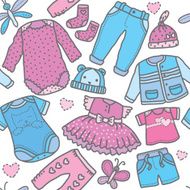 Seamless pattern children clothing N2