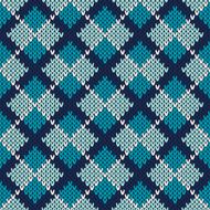 Argyle Knitted Pattern Seamless Vector Background N2