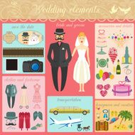 Set of vintage wedding fashion style N4