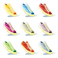 isolated shoes set