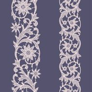White Lace Seamless Pattern Violet Background