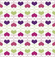 Vintage seamless pattern with hearts N6