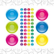 Set of buttons