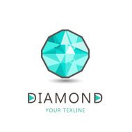 vector diamond jewelry logo icon isolated