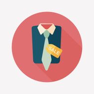 shopping suit flat icon with long shadow eps10 N12