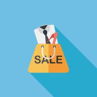 shopping suit flat icon with long shadow eps10 N13